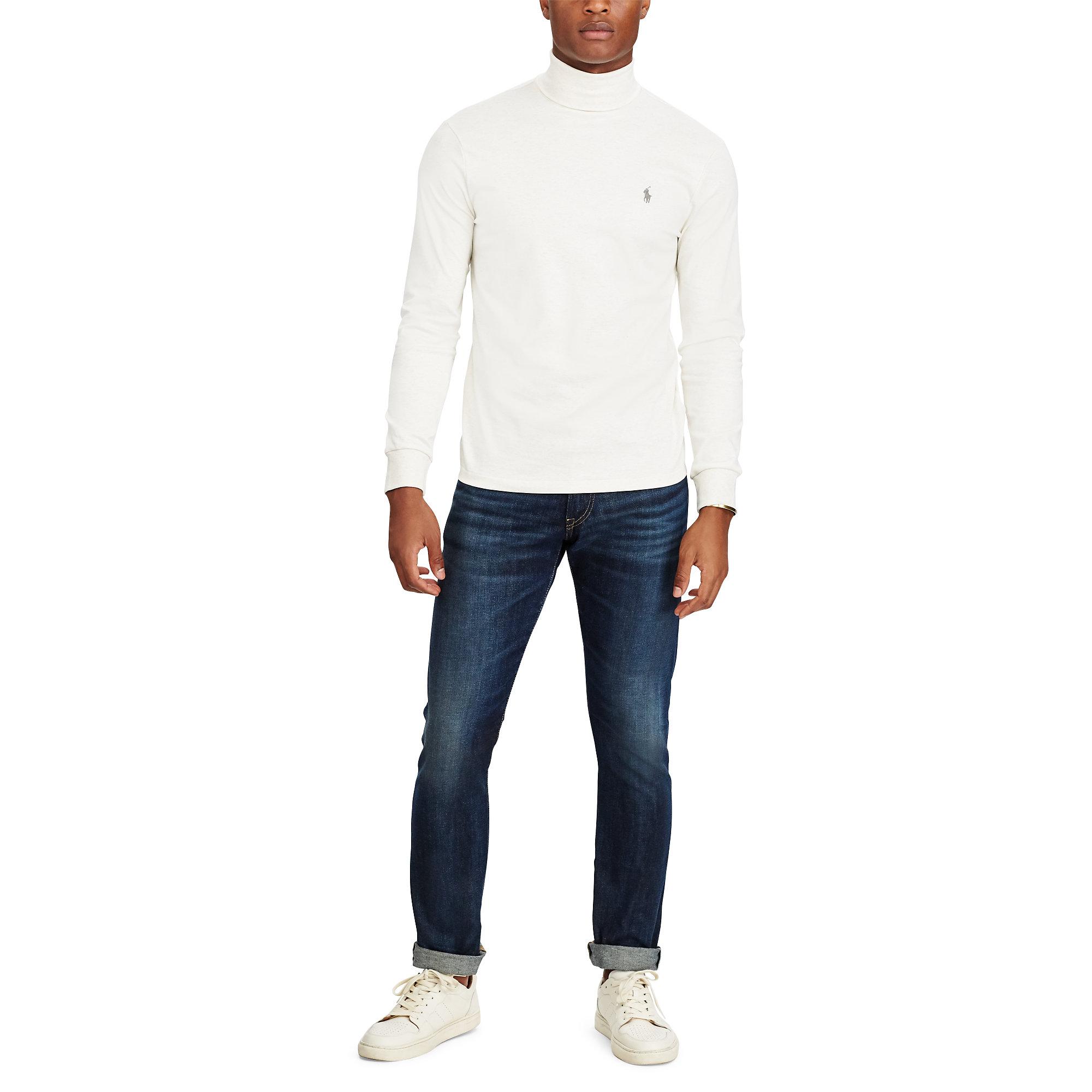 Polo Ralph Lauren Cotton Softtouch Turtleneck in White for Men Lyst